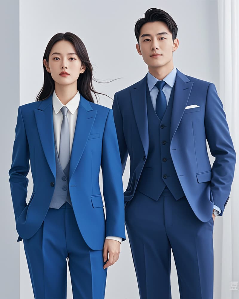 经典蓝商务职业装
